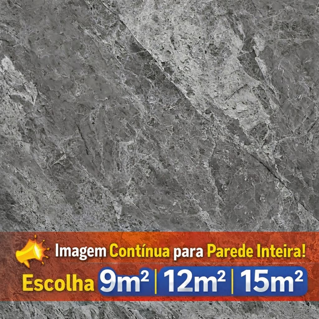 Papel de Parede Mármore | Kit 9m² 12m² 15m² | Parede Completa