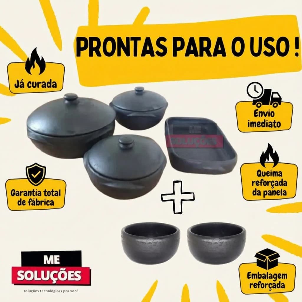 OFERTA RELÂMPAGO DIA DAS MÃES | Panela de Barro Capixaba Original + Cumbucas