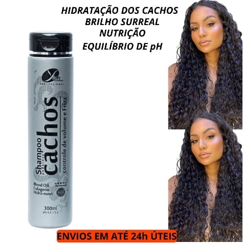 Shampoo Cachos Brilho Definição e Hidratação profunda fios Definidos e brilhosos Cabelos Macios