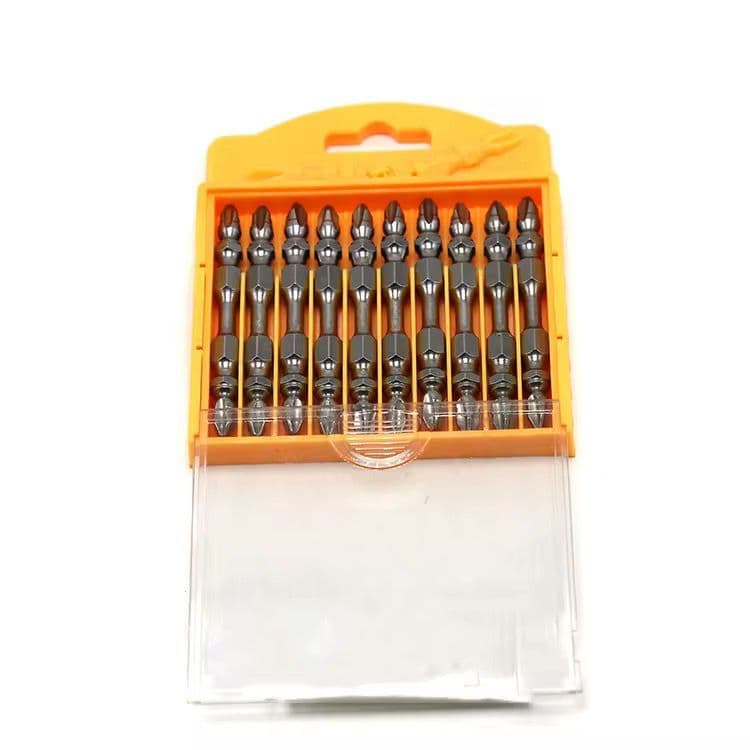 Kit 10 Bits Ponteira Parafusadeira Philips Magnética 6,35 Mm