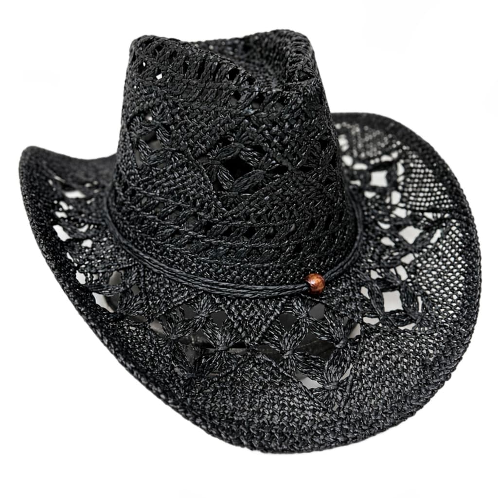 Chapéu Country Preto Sertanejo Rodeio Shows Peão Estiloso Cowboy Unissex