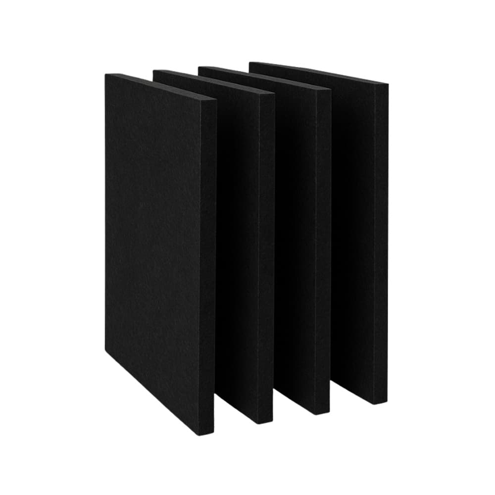 Kit 4 Placas Lã de PET Preto 1200 x 600 x 50 mm Densidade 35 kg/m³