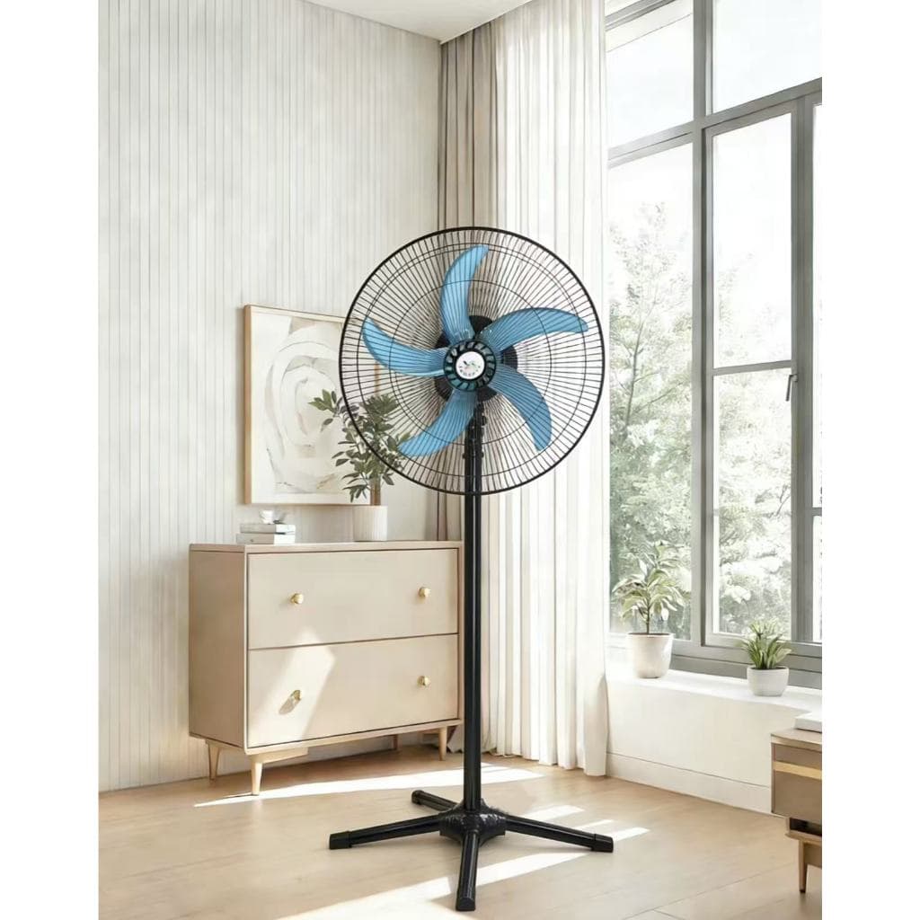 Ventilador Coluna  Chao Potente Profissional 3 Velocidades 45W Coluna Pedestal Giratorio 3