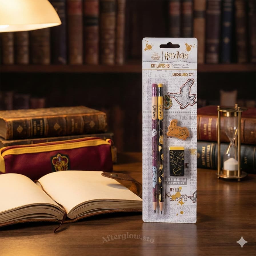 Kit Lápis Hb Harry Potter 2 Lapis/Apontador/Borracha Leo & Leo