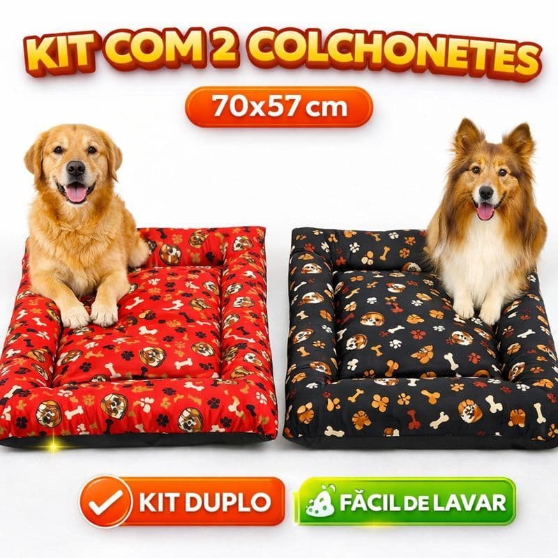 KIT 2 CAMA COLCHONETES PARA CÃES E GATOS  COM ZIPER (ATACADO)