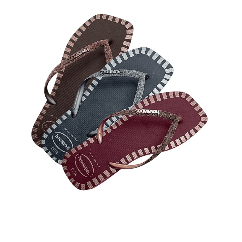 CHINELO SQUARE PONTA QUADRADA COM GLITTER  CONTROU