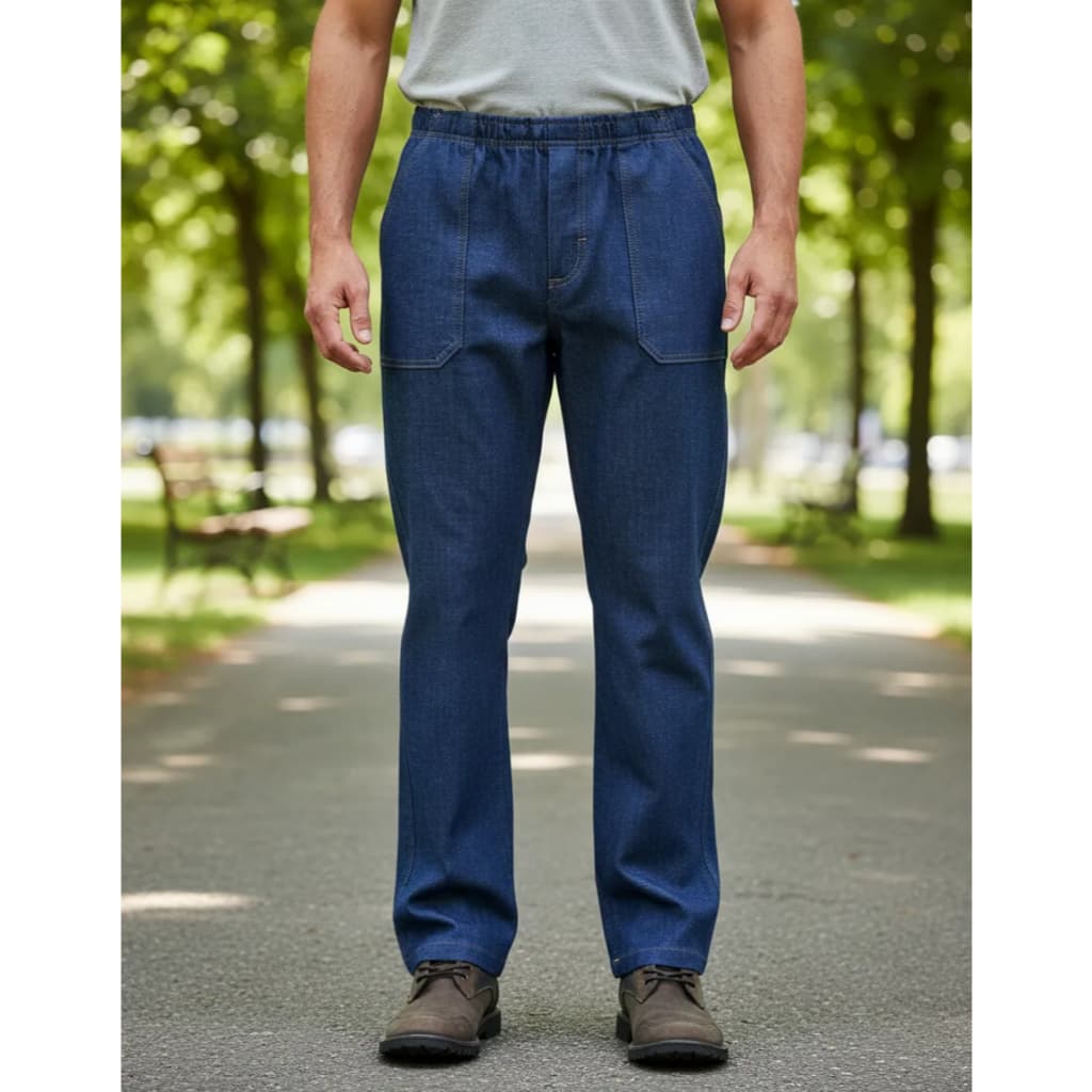 Calça Jeans Grosso para Trabalho Pesado Uniforme Reforçada Básica Muito Resistente Obra Manutenção