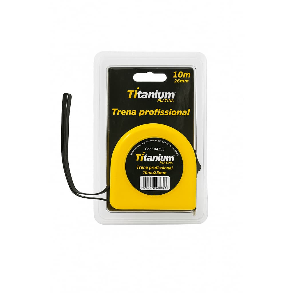 Trena Profissional 10m X 25mm Titanium Com Auto Travamento Gancho Magnético Marca titanium ideal para obras
