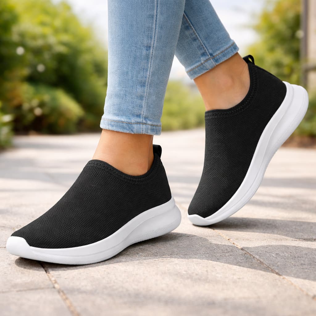 Tênis Meia Slip on Feminino e Masculino Sem Cadarço Calce Fácil Oferta