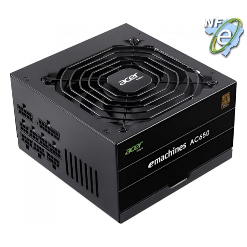 Fonte Acer 650w Ac650 80 Plus Bronze Full Modular Cor Preto 127/220V