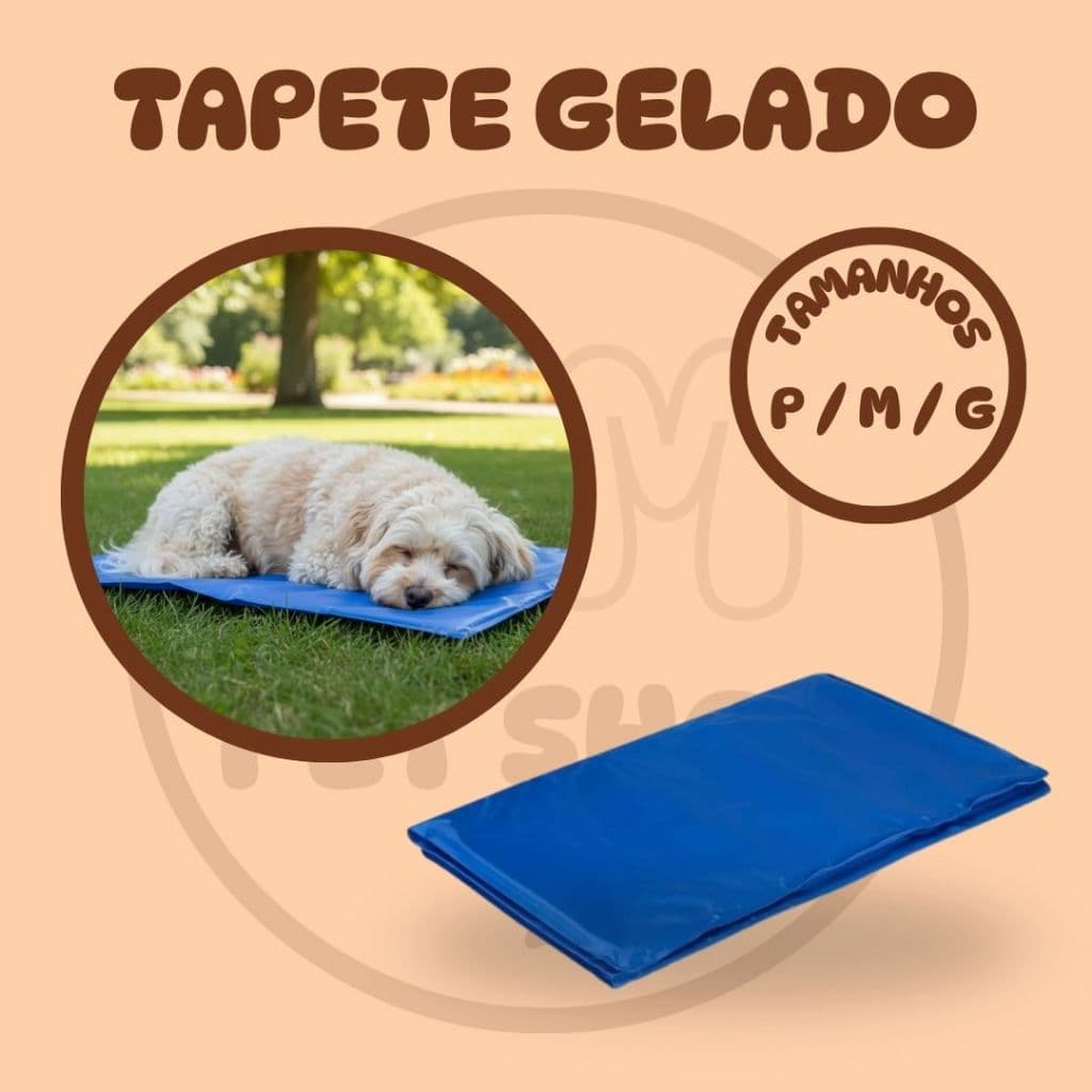 Tapete Gelado Colchonete Cama Cachorro Gato Pet Animal Refrescante Resistente