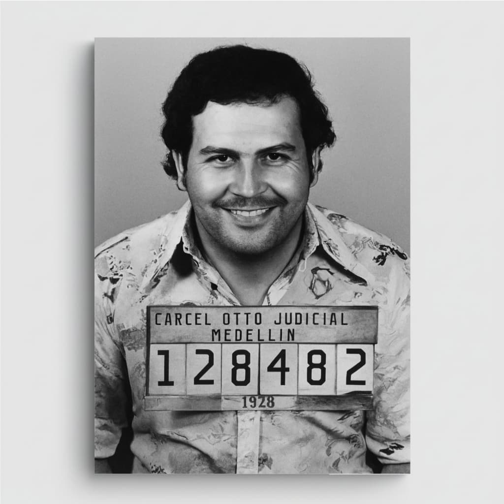 Placa Decorativa Procurado Pablo Escobar Decoração de Parede - Placas Decorativas Divertido