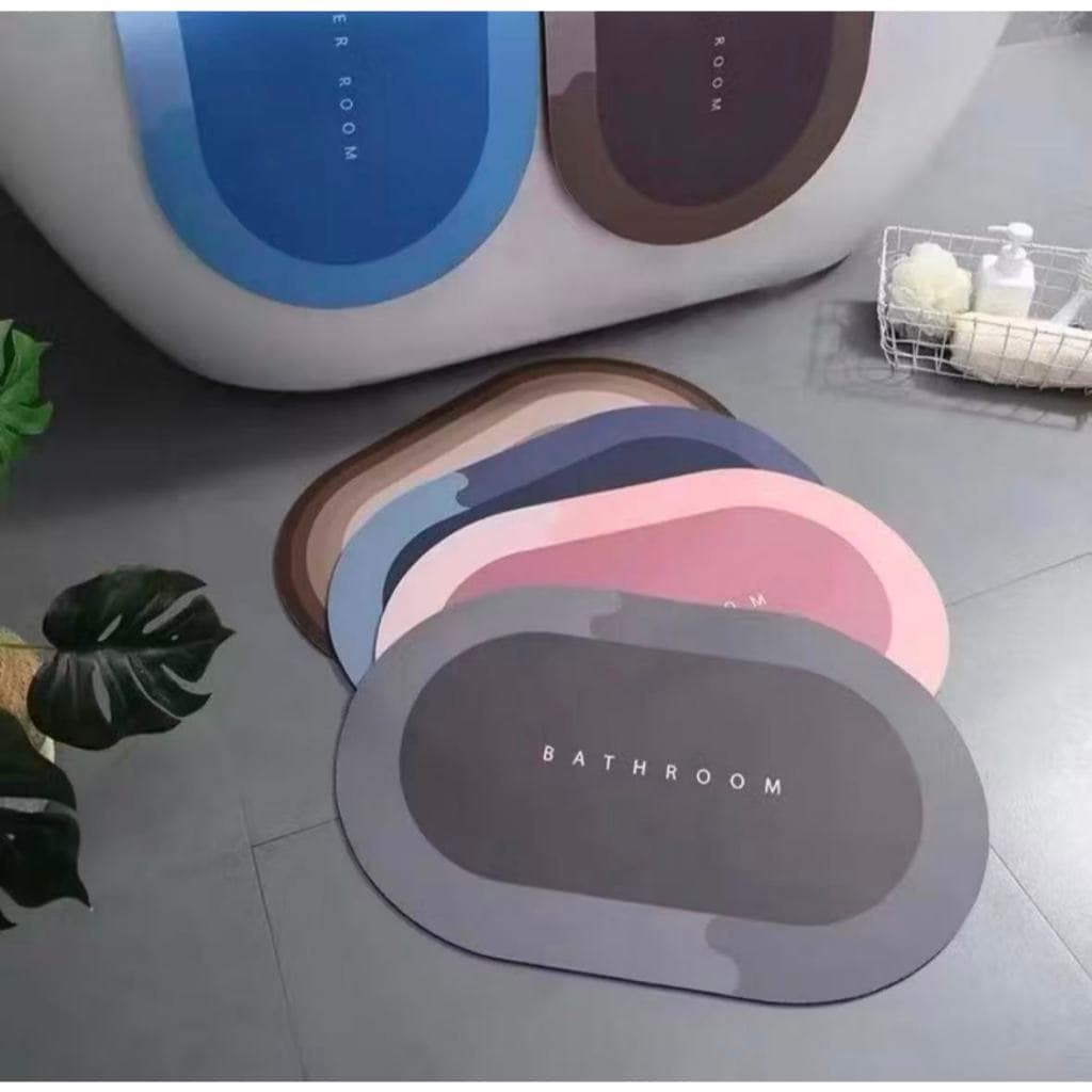 Tapete de Piso para Banheiro Antiderrapante, Absorção Premium e Secagem Rápida – Design Elegante
