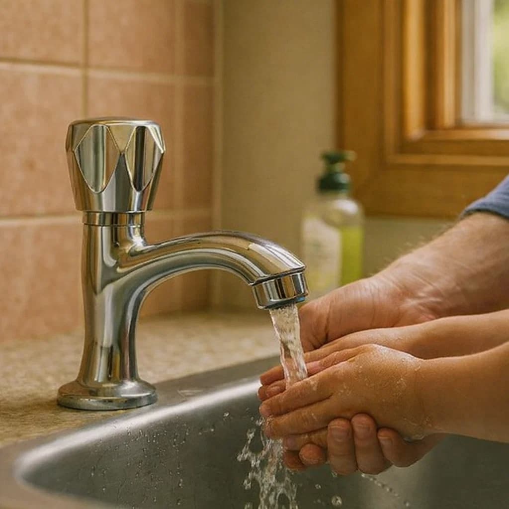 Torneira Lavatório Cromada Banheiro Pia Ferramenta Agua Esguicho Lavatório Equipamento Lava Louça