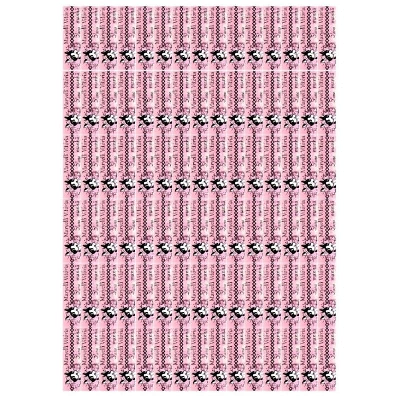 90 Etiquetas Escolares Personalizadas - Vinil À Prova D'água (4x1,3cm)