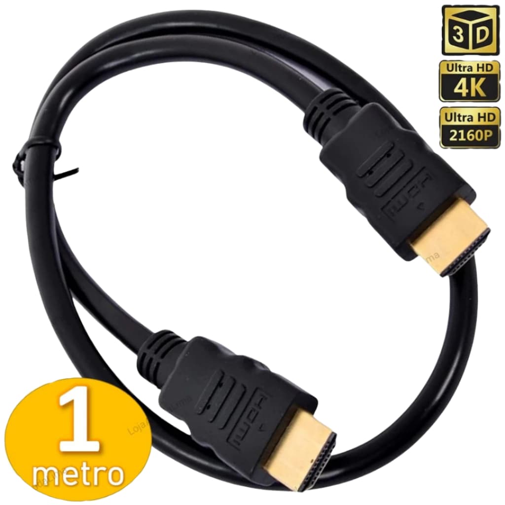 Cabo Hdmi 1 Metro 4k 3d Full Hd Para Tv Monitor Pc 1080p