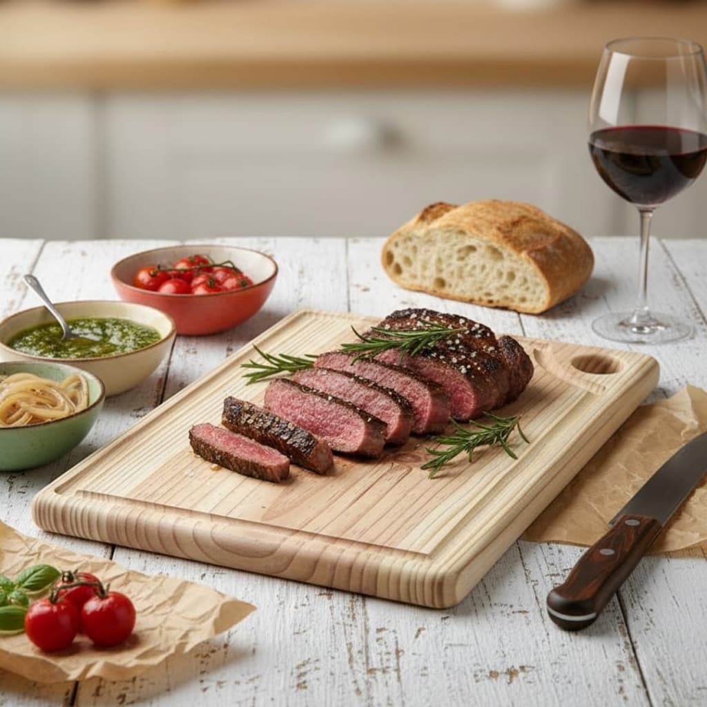Tábua de Churrasco Premium 40x30cm em Madeira Maciça – Robustez, Elegância e Alta Durabilidade