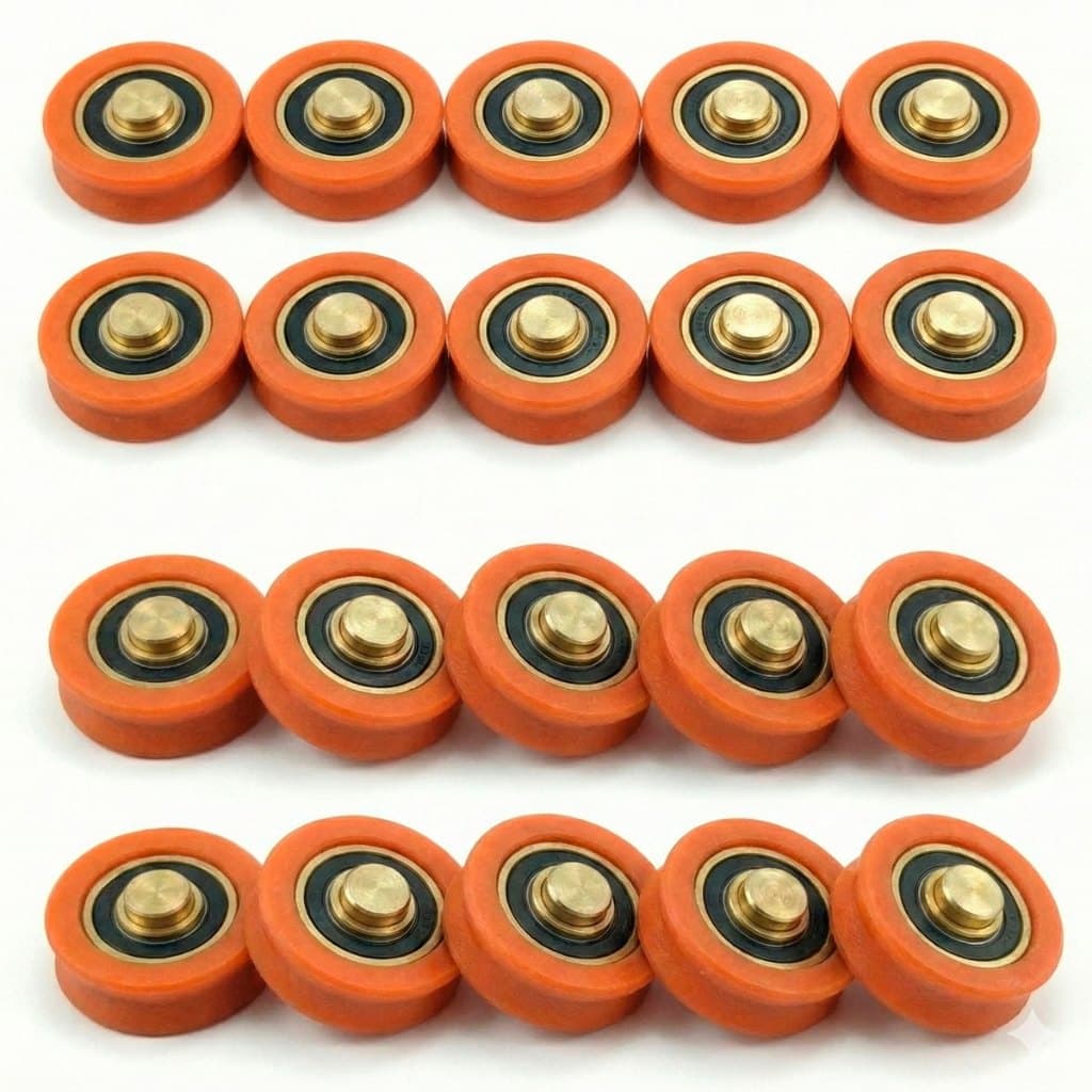 20 Roldana D21 MG 511 Nylon Côncava V Porta e Janela Correr