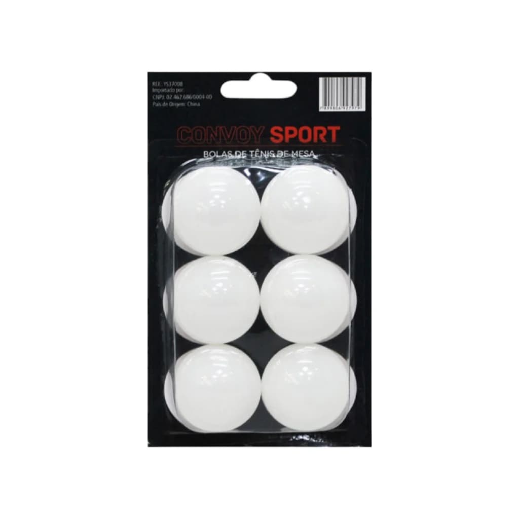 Bolinha de Ping Pong, Para Jogos de Tênis de Mesa com 6 unidades - Convoy Sport