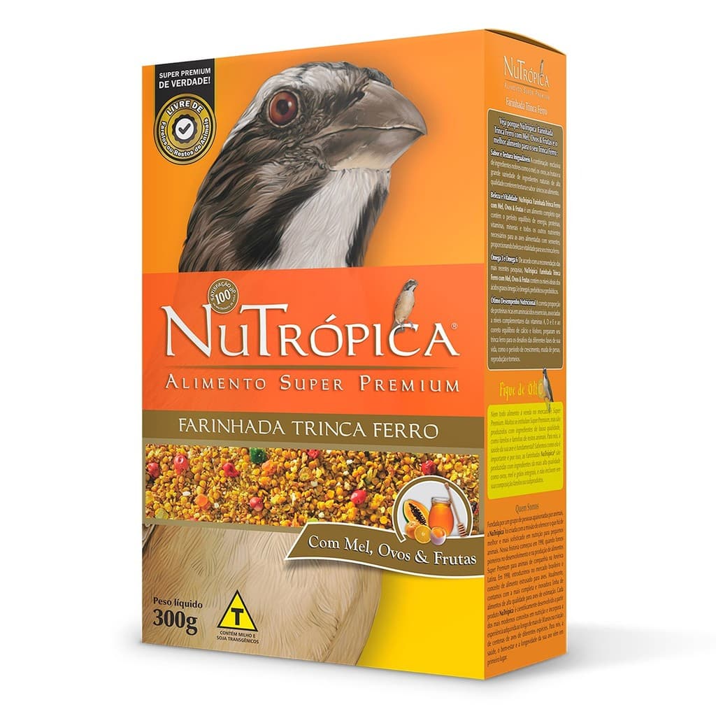 Farinhada Nutrópica à Base de Mel, Ovos e Frutas 300g Super Premium