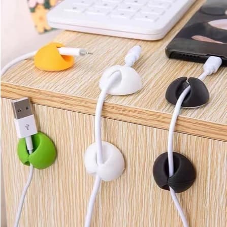 Organizadores de cabos e fios autoadesivo para mesa e parede home office