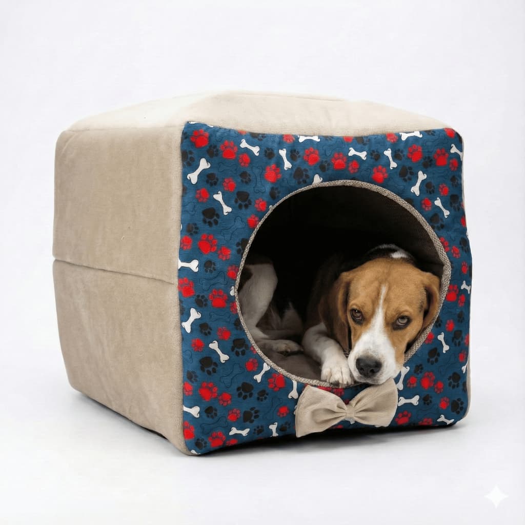 Cama Toca Iglu 3 em 1 para Cachorro e Gato Tamanho P M G