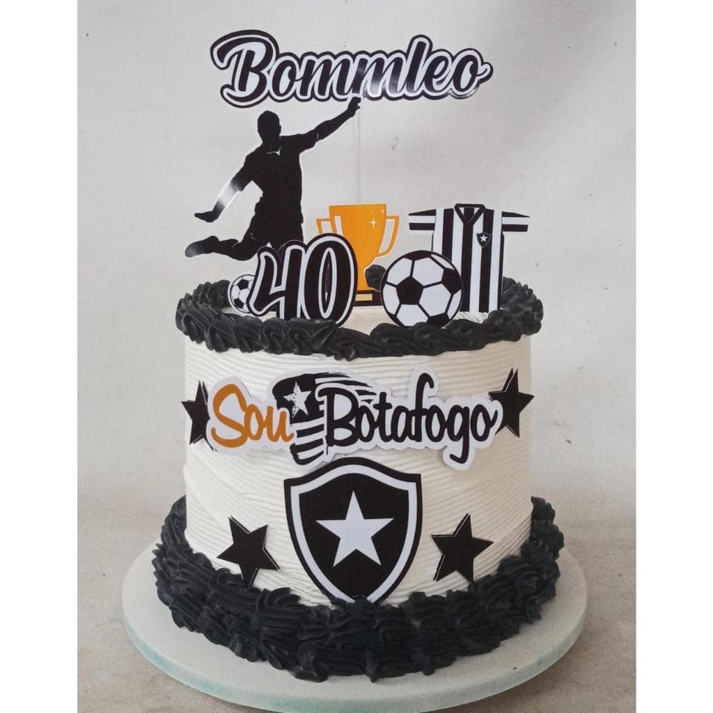 Topo de bolo Botafogo Topper Botafogo