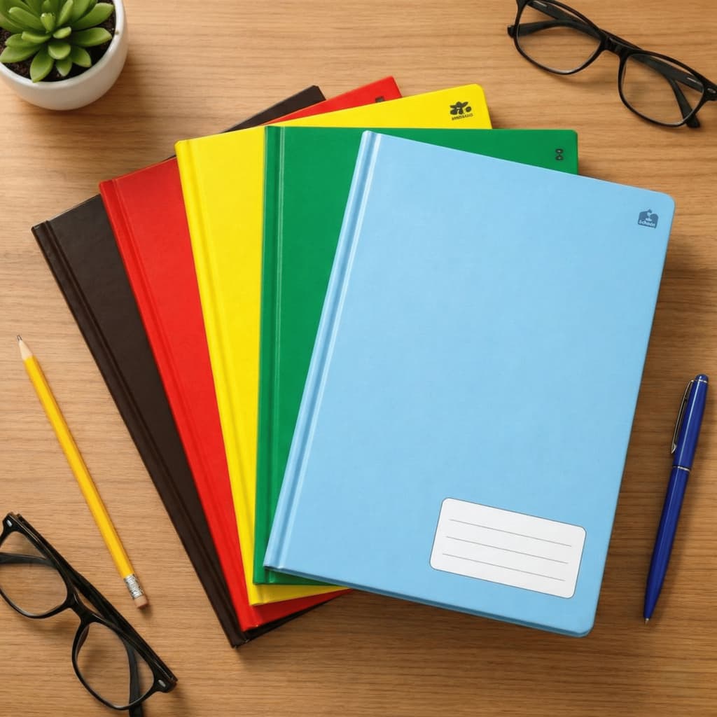 Caderno Grande Capa Dura | 96 Folhas – Cores Variadas