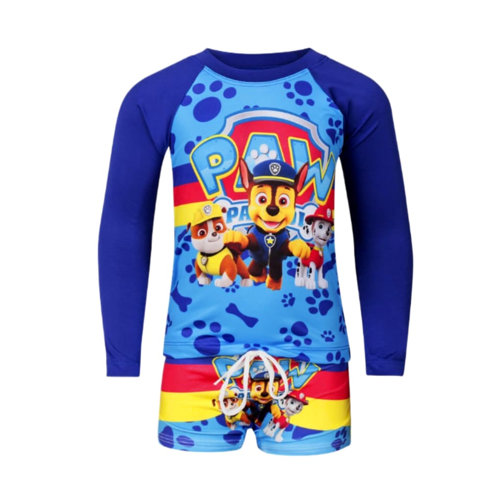 Roupa De Praia Menino Infantil Suplex UV50 Conjunto de Banho Com Proteção Contra Raios Uv