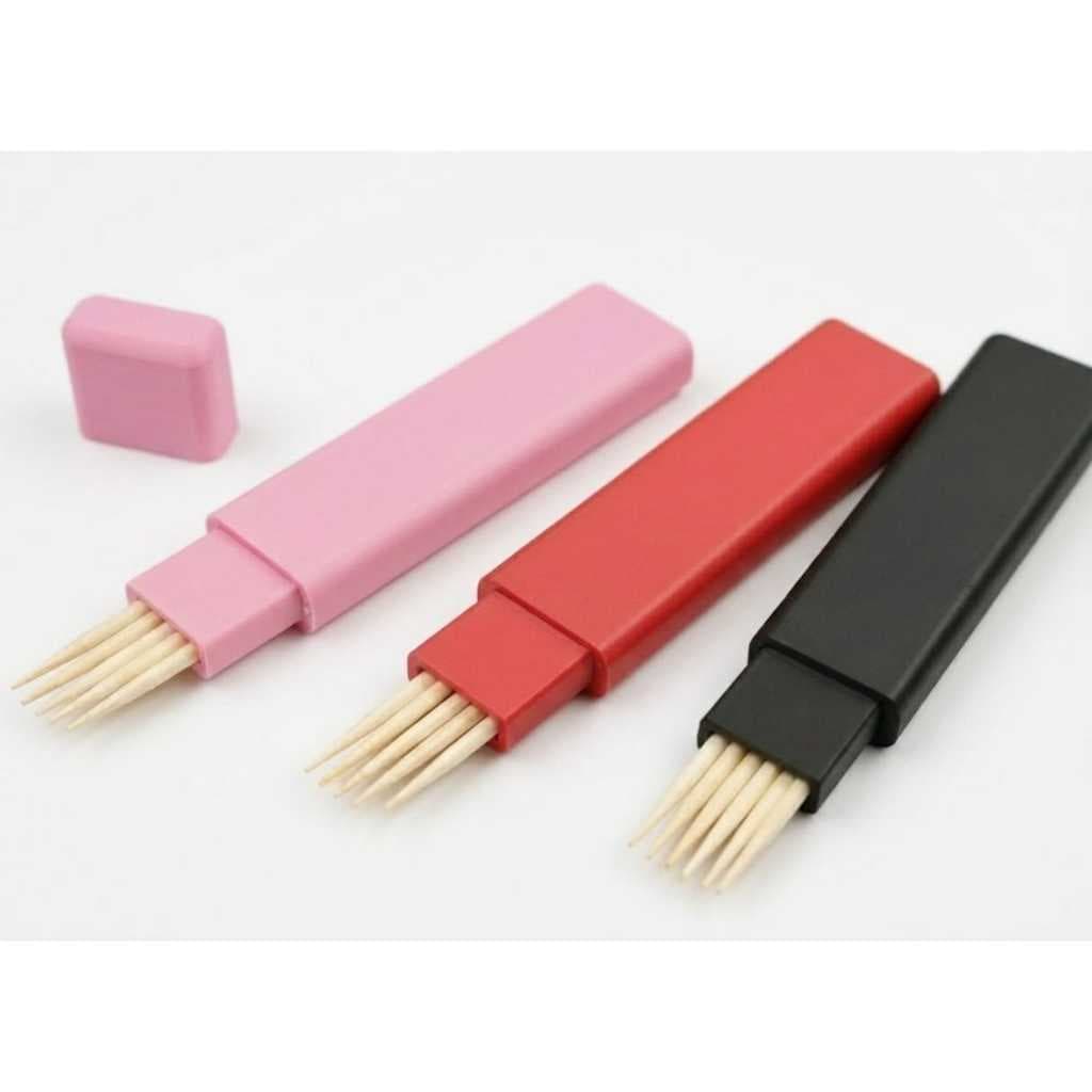 Estojo de Palitos de Dente para Viagem e Uso Diário