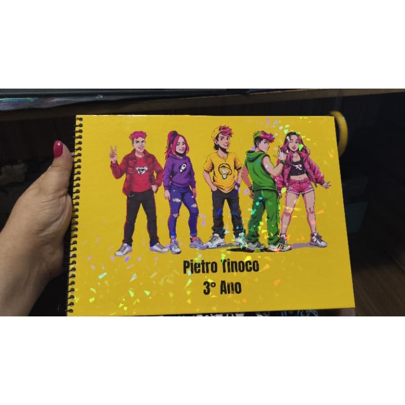 Caderno de desenho personalizado
