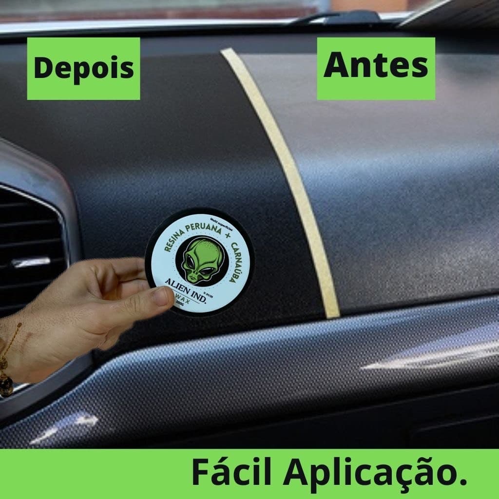 Cera Revitalizadora Plástico Automotiva Painel Novo Brilho Alien Ind