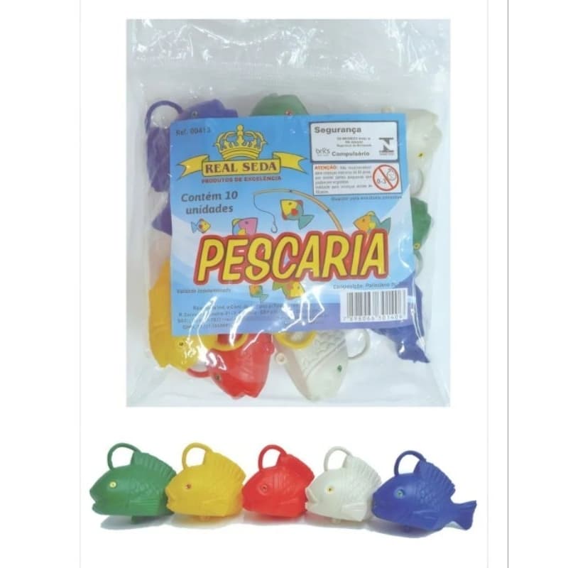 Peixe Para Pescaria Kit Com 10 Peixinhos Cor Coloridos Coloridos