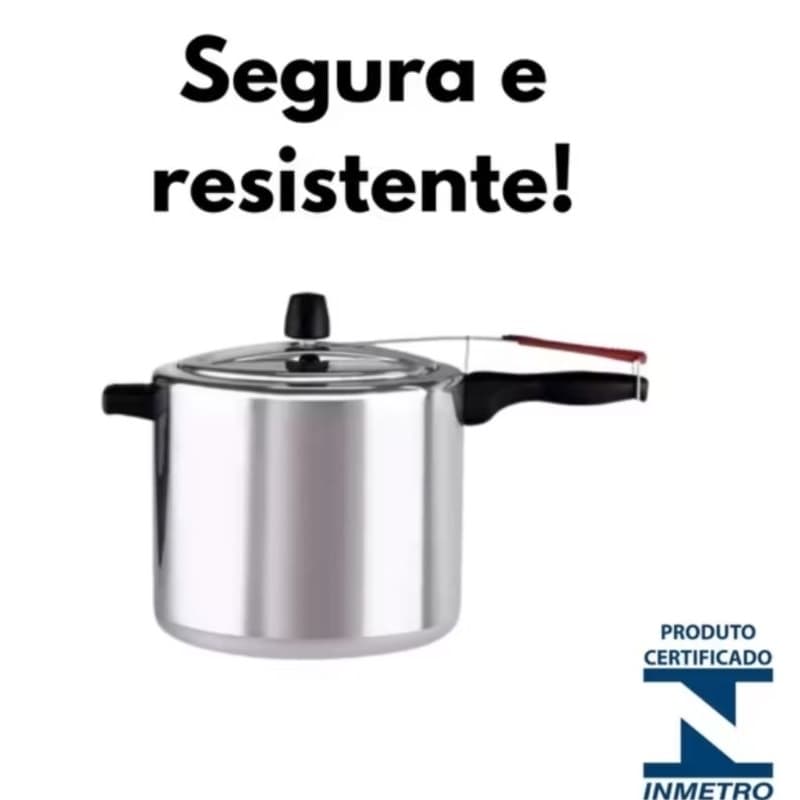 PANELA DE PRESSÃO  CASA/RESTAURANTE 10L ALEGRETE ALUMINE SELO DE SEGURANÇA  INMETRO PARA FOGOES CONVENCIONAIS!!! !
