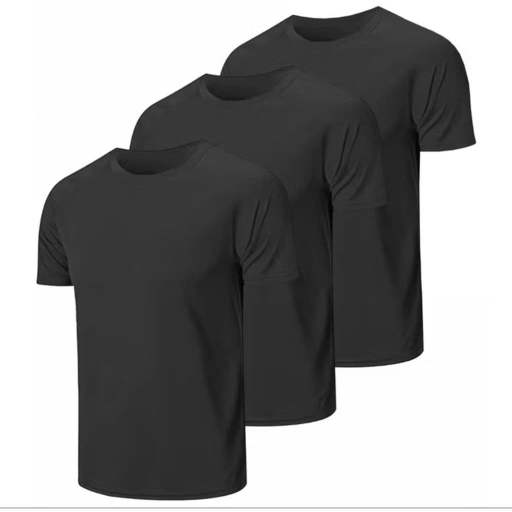 Kit Com 3 Camisetas Masculinas Dry Manga Curta — opção simples e leve, ótima para quem quer conforto sem gastar muito.