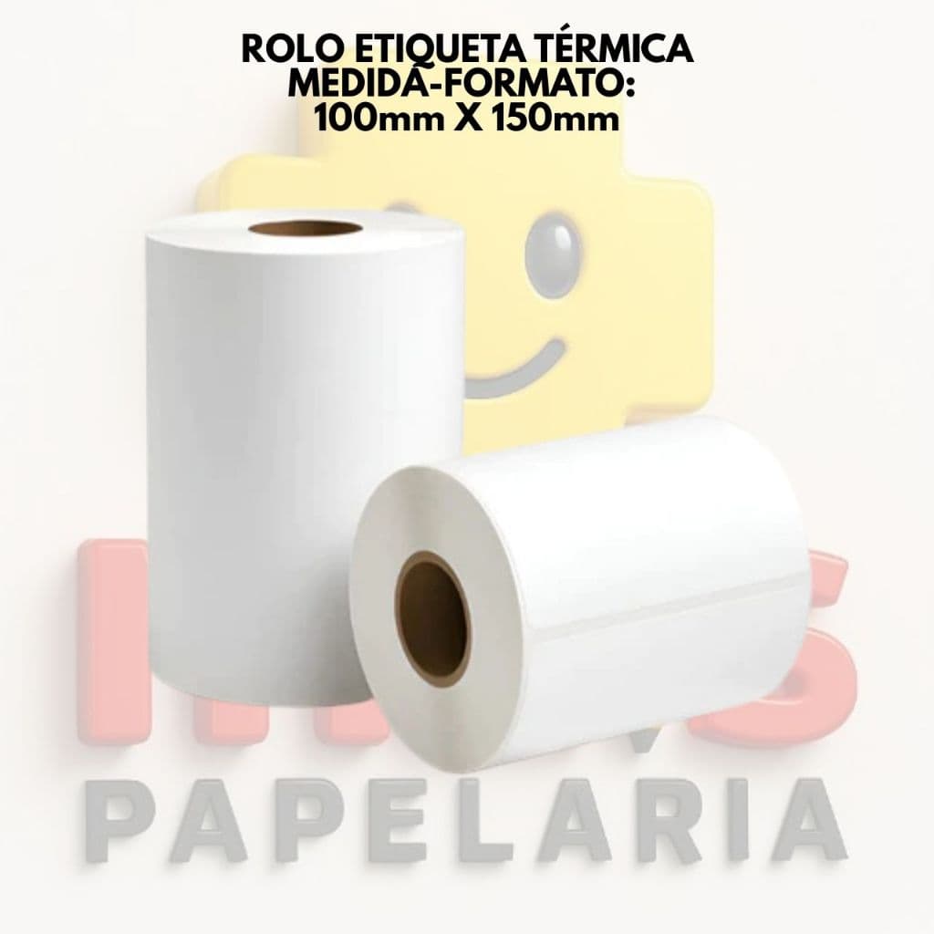 Rolo Etiqueta Térmica 100mm x 150mm 200 Etiquetas por Rolo Kit com 5 ou Unidade E-commerce