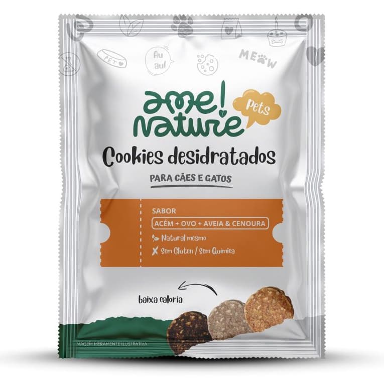 Mini Petisco 100% Natural para Cães e Gatos - Sabor ACÉM 20g Ame Nature