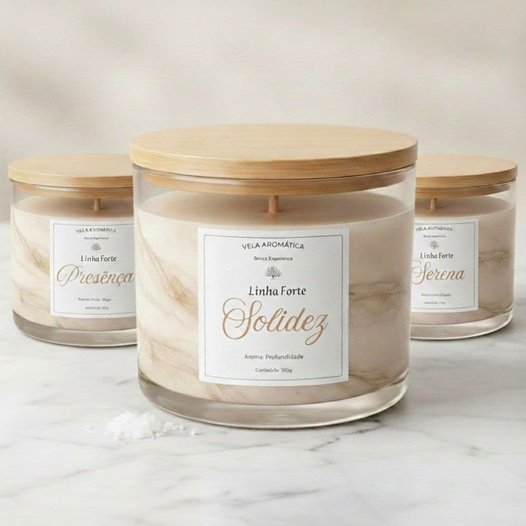 Velas Aromáticas - Kit com 3 - Linha Forte 120g | Cera Vegetal | Senza Experience