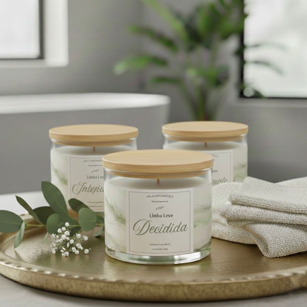 Velas Aromáticas - Kit com 3 - Linha Leve 120g | Cera Vegetal | Senza Experience