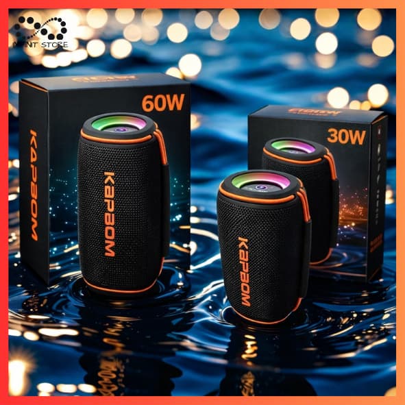 Caixa De Som Bluetooth Portátil 30W/60W RGB KA-8296 KAPBOM