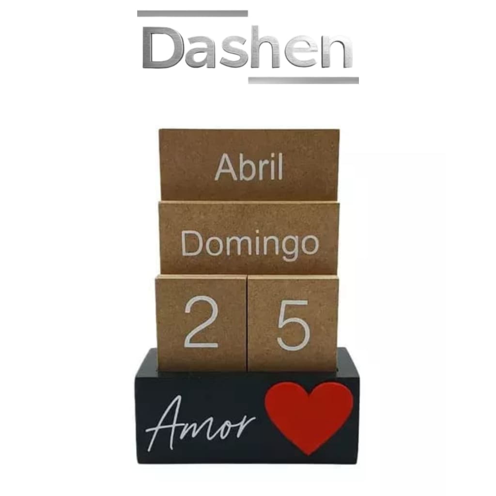 Calendário Permanente MDF Branco Clean Decorativo Mesa Escritório Escrita Português