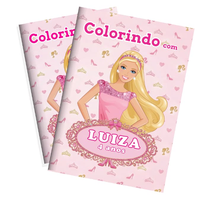 Kit Livrinhos de Colorir Personalizados • Barbie • Lembrancinha Festa Infantil
