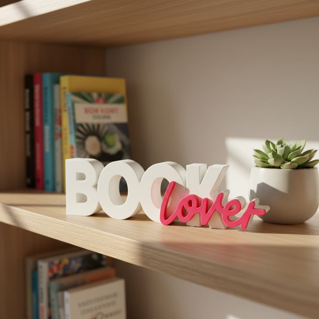 Letreiro Book Lover para bibliotecas e cantinhos de leitura. Presente ideal!!