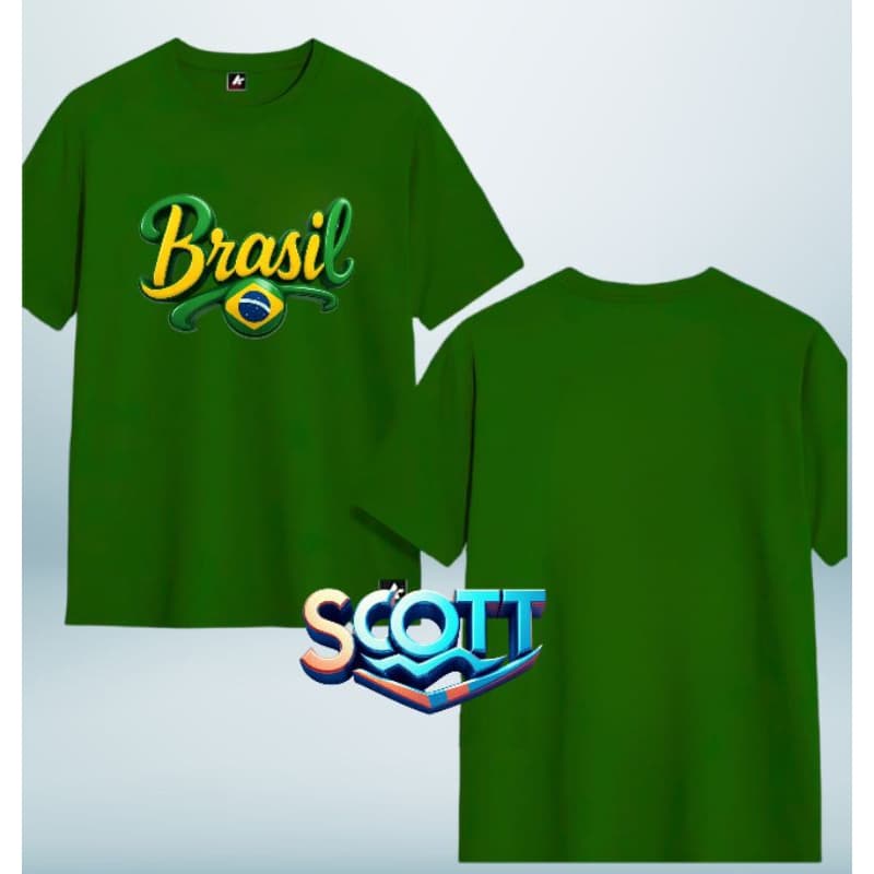 Camiseta torcedor Brasil 100% algodão