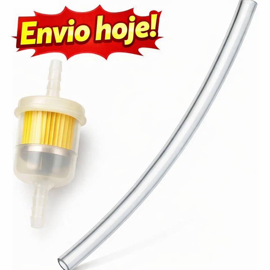 filtro de combustível gasolina motos carburadas mangueira de 20 cm cg tiran fan 125 150 ybr factor