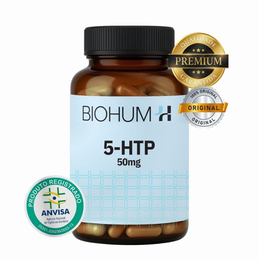 5-HTP 50mg 60 cápsulas com Laudo de Autenticidade e Eficacia