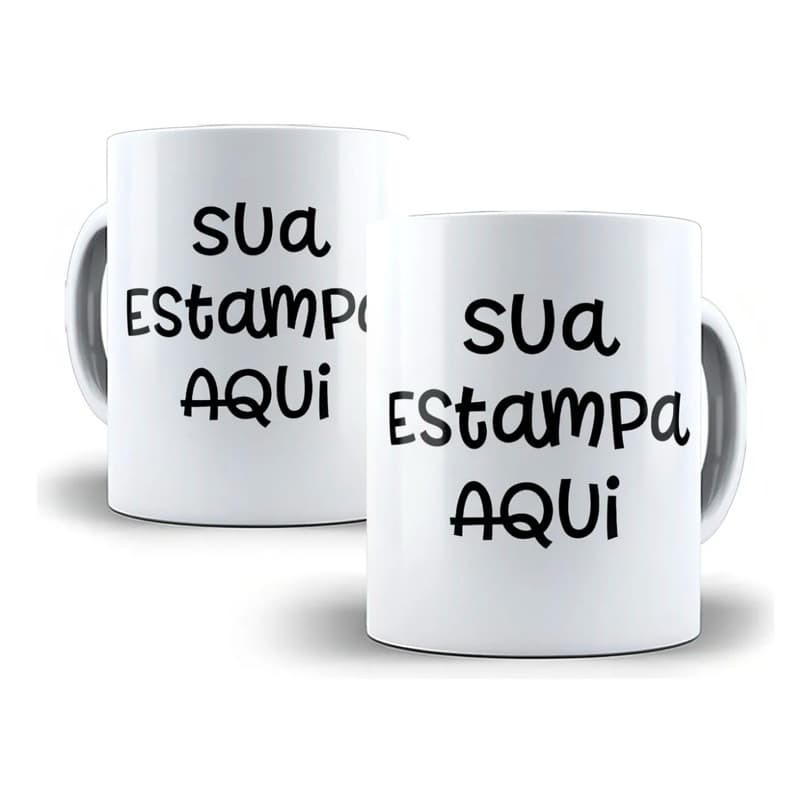 Caneca Personalizada Tio da Caneca Porcelana 300ml Cilíndrica Branca