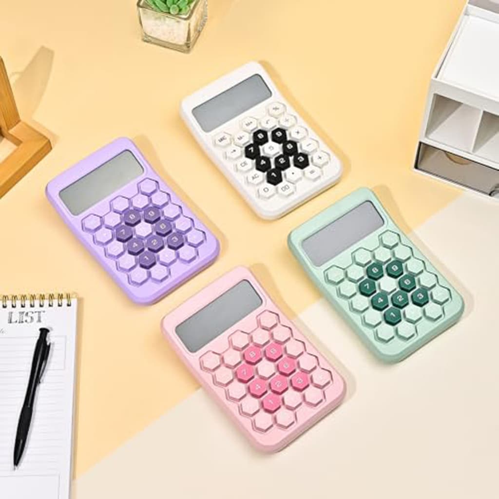 Calculadora elegante e exclusivo  de 12 dígitos com teclado grande para escola ou diaria