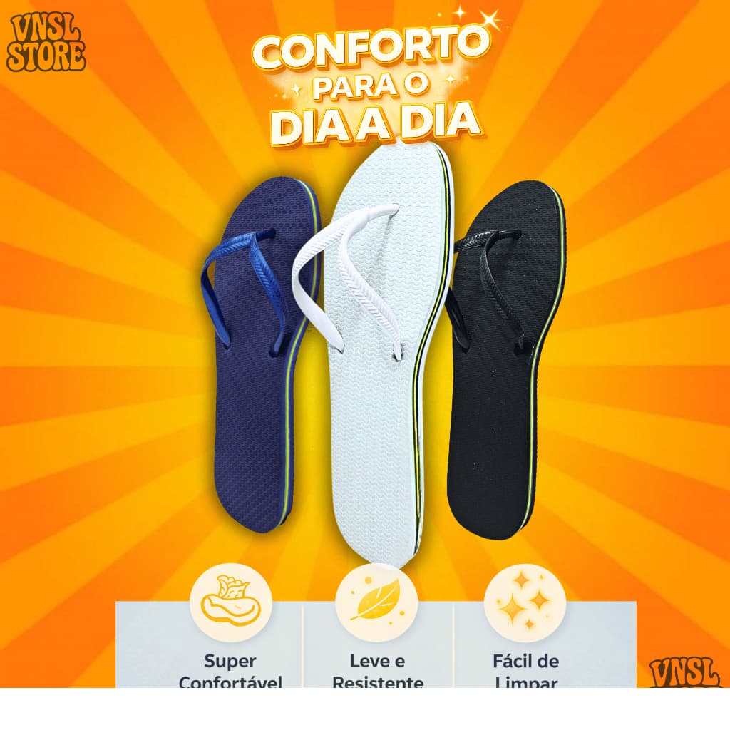 Sandália Rasteira Flat Feminina Confortável | Várias Cores e Tamanhos 33 ao 40