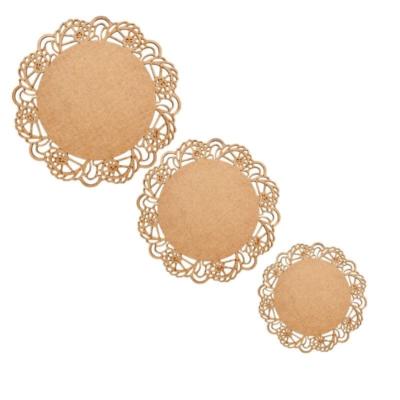 Kit 10 placa redonda mandalas mdf 3mm 10x10